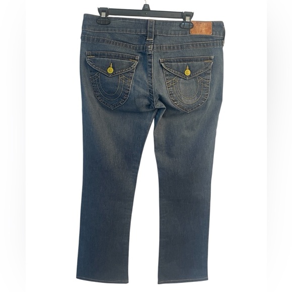TRUE RELIGION 90’s Vintage Y2k jeans low rise straight leg size 31 medium wash - Picture 2 of 8